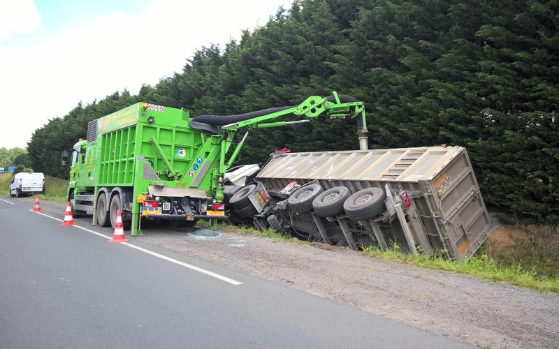 Aspiration après un accident de poids lourds