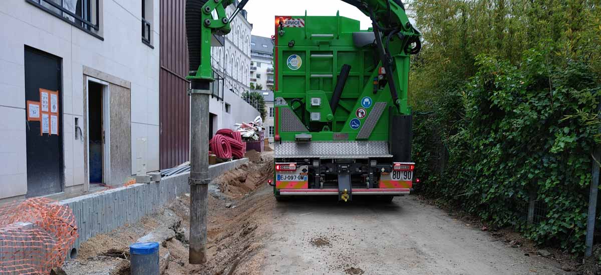 Terrassement par aspiration